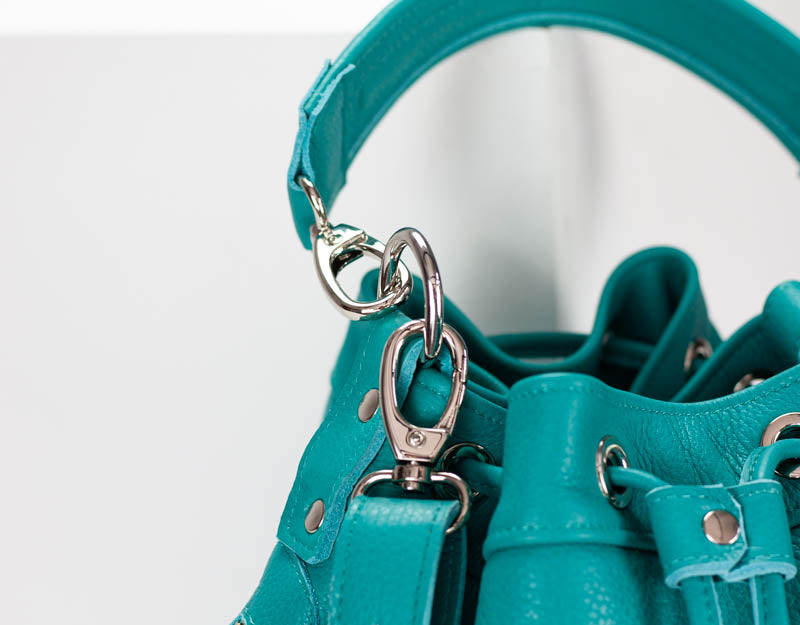 Danae bag - Turquoise leather