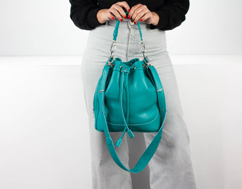 Danae bag - Turquoise leather