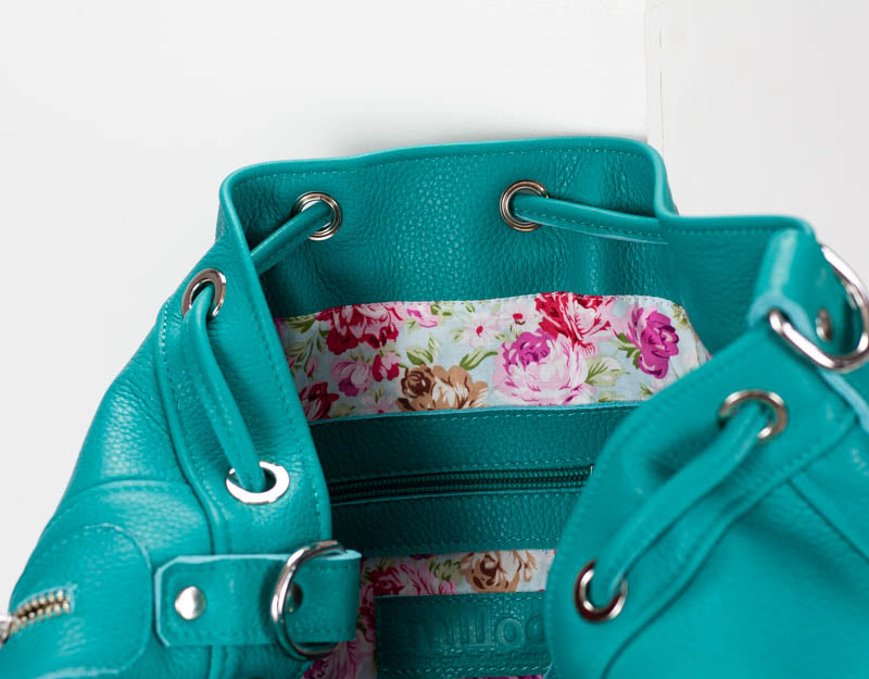 Danae bag - Turquoise leather
