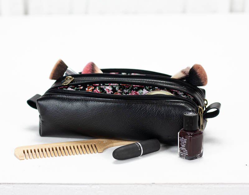 2REC Slim case - Black leather - milloobags