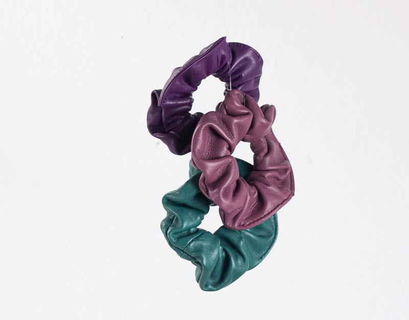 Genuine leather scrunchies - Various colors - milloobags
