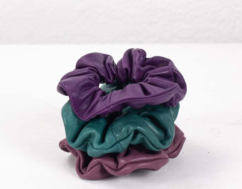 Genuine leather scrunchies - Various colors - milloobags