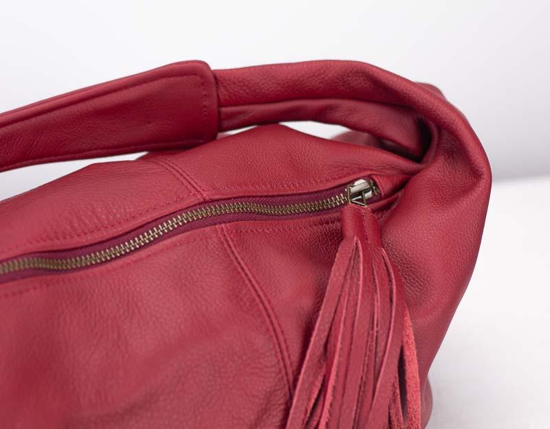 Kallia mini bag - Deep red leather - milloobags
