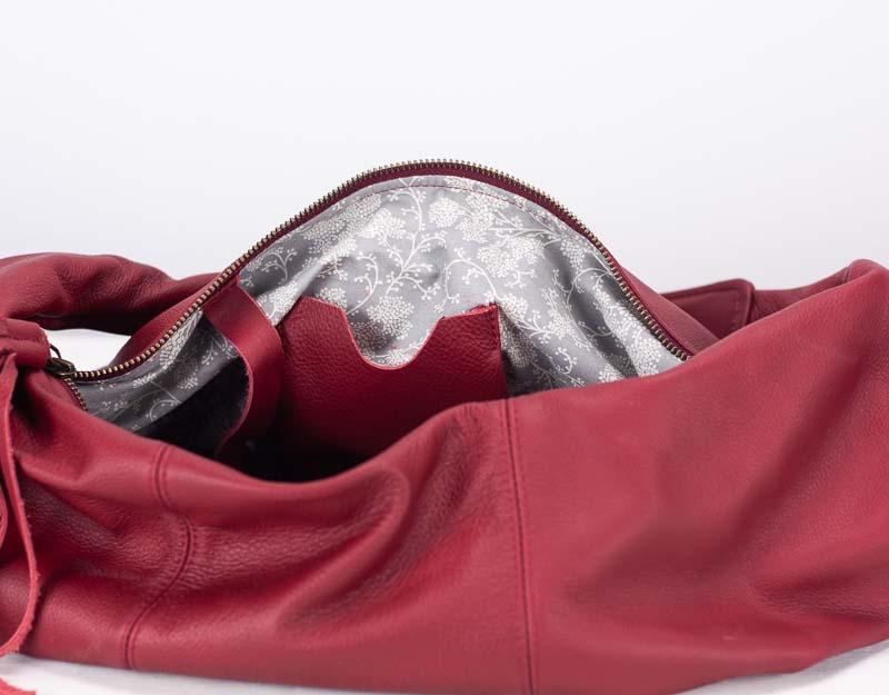 Kallia mini bag - Deep red leather - milloobags